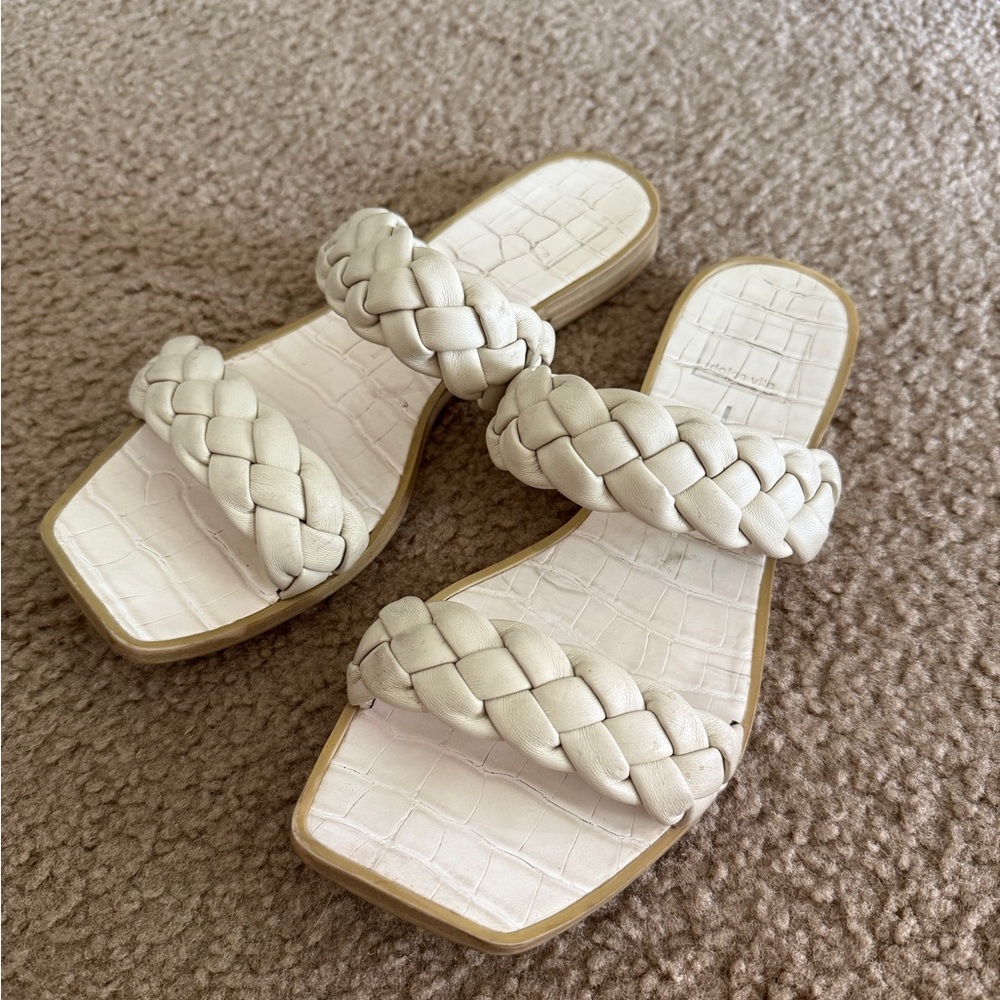 Dolce Vita Indy ivory Braided Sandals
